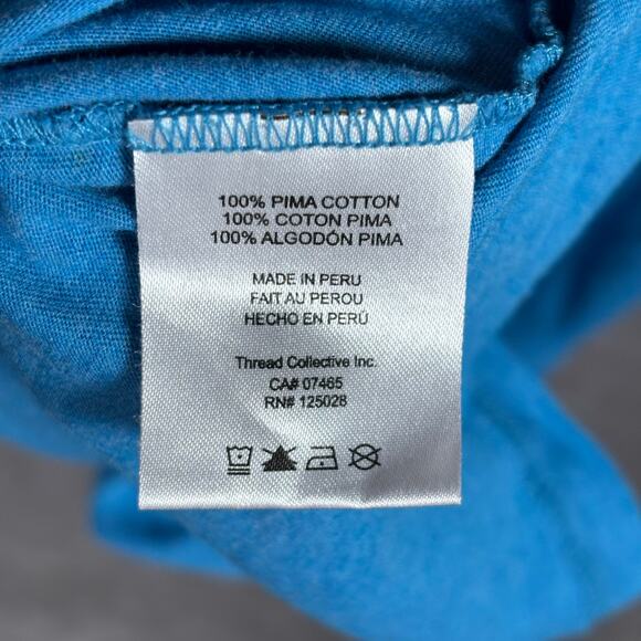 Psycho Bunny Blue Pima Cotton T-Shirt Men’s XXXL (Size 9) - Picture 5 of 9